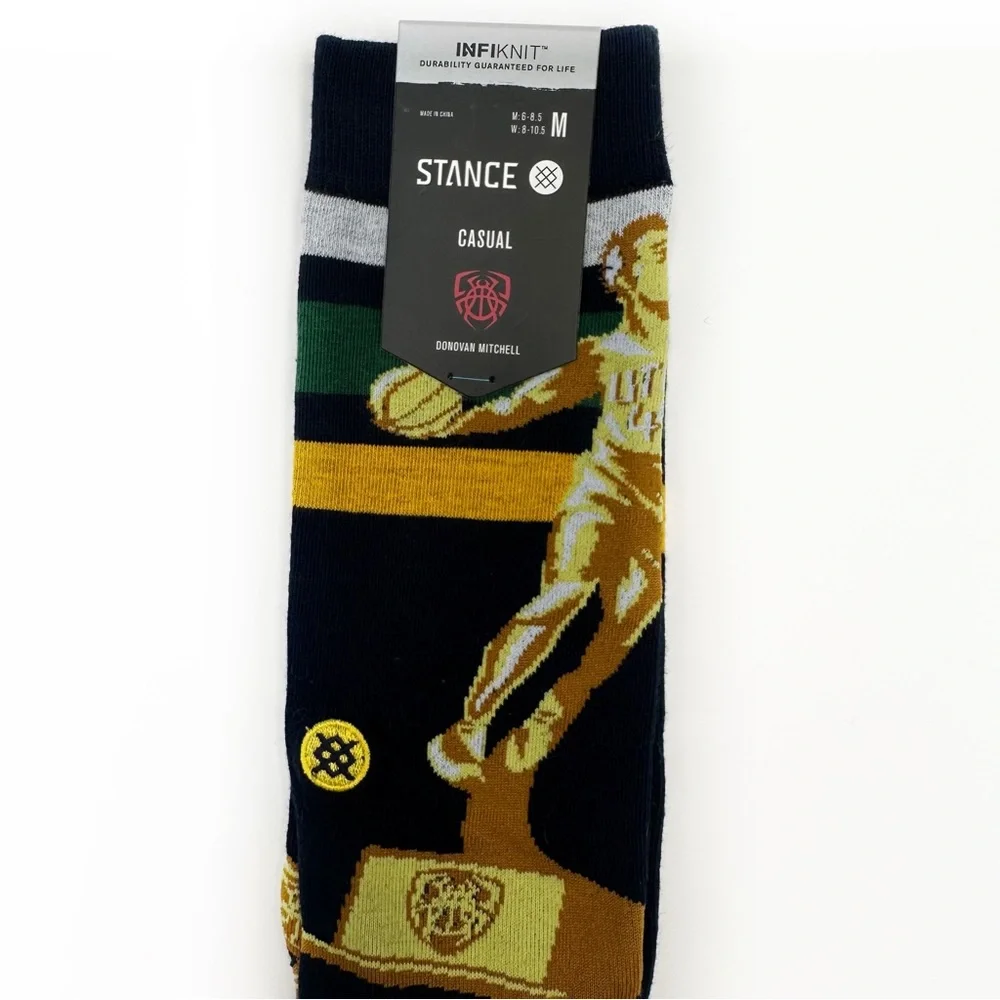 Stance Donovan Mitchell Spida Dunk Crew Socks Medium Mens Womens NBA Fan Gift
